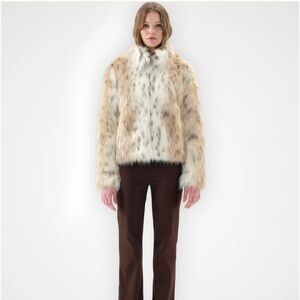 Unreal Furs Wild Dream Coat in Snow Leopard -Perfect for NYE-